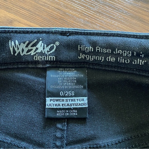 Mossimo size 0 high rise black jegging - Picture 5 of 6